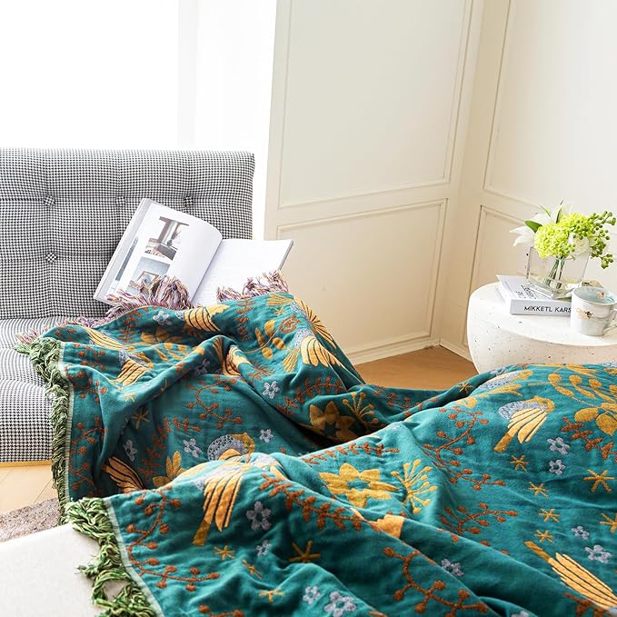 MSGKV Boho Throw Blanket Cotton Blanket - Image 6