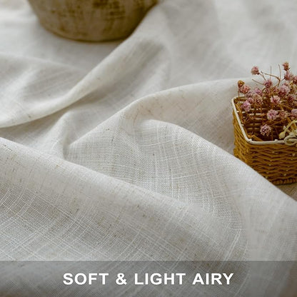 Natural Linen Curtains 108 Inches Long - Image 2