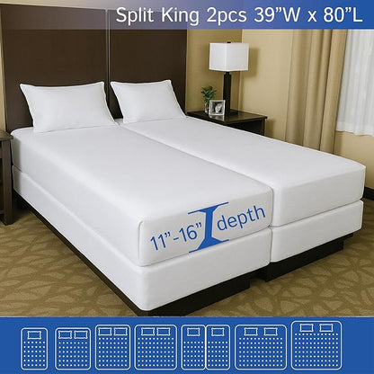 Split King Mattress Encasement 39" x 80" - Image 2