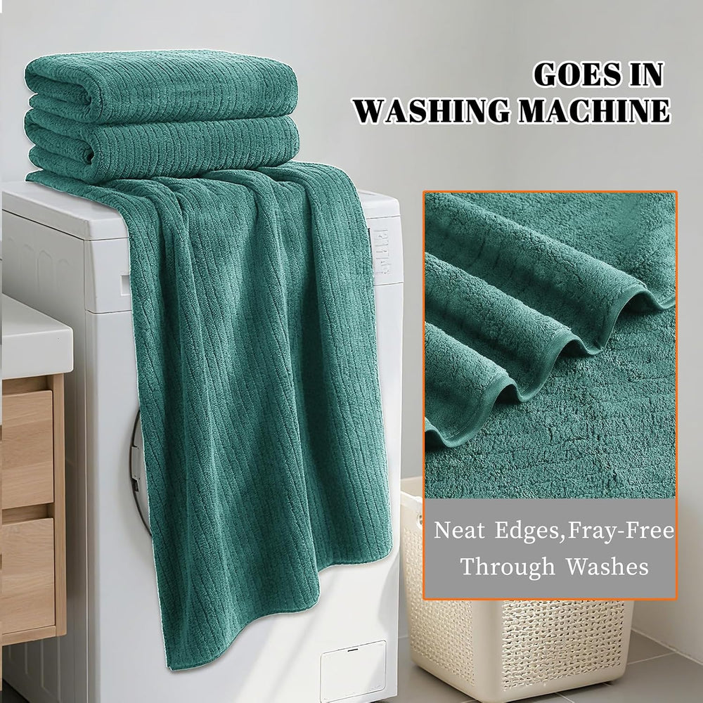 4 Pack Bath Towels Set 35 x 70in Extra Large, Ultra Soft Microfiber