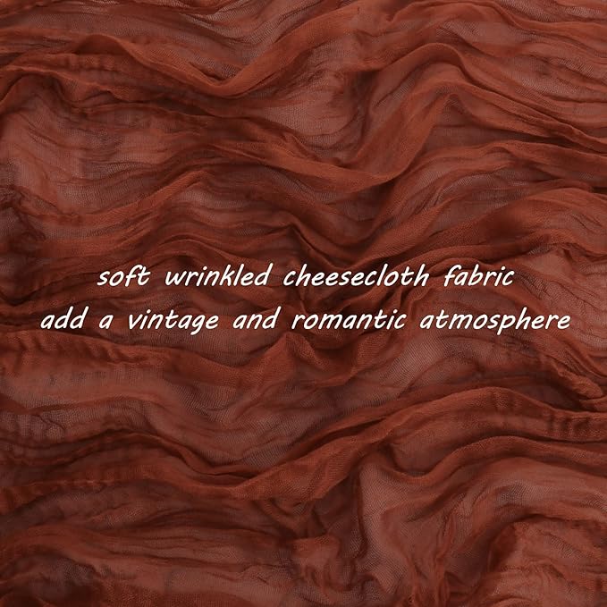 12 Pack 10Ft Cheesecloth Boho Gauze Table Runner - Image 3
