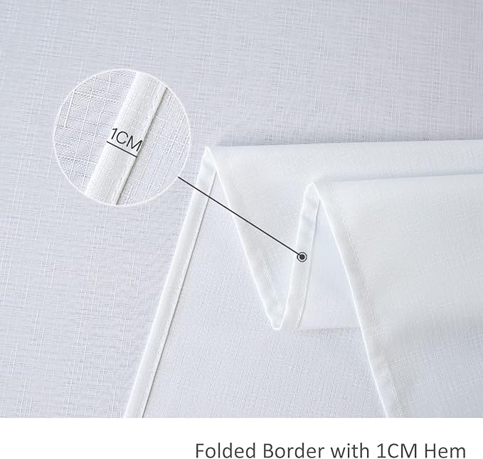 maxmill 2 Pack 52 x 70 Inch Rectangle Slubby Textured Tablecloth Spillproof - Image 6