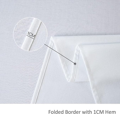 maxmill 2 Pack 52 x 70 Inch Rectangle Slubby Textured Tablecloth Spillproof - Image 6