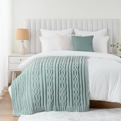 Battilo Sage Green Throw Blanket - Image 7