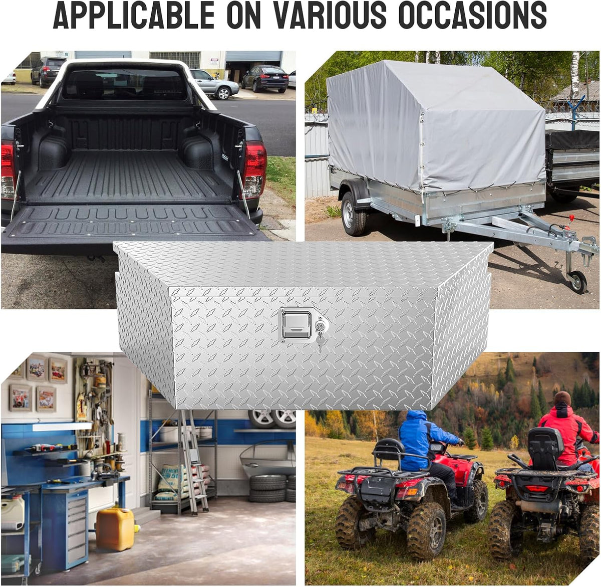 tuffiom 39" aluminum trailer tongue box, heavy duty on a desk or shelf