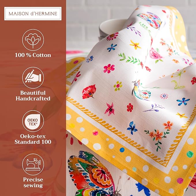 Maison d' Hermine Cloth Napkins Set of 4 100% Cotton Everyday Reusable Square - Image 2