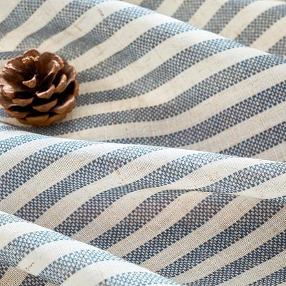 Vangao Linen Striped Curtains Boho Tickingstripe Light Filtering Window - Image 7