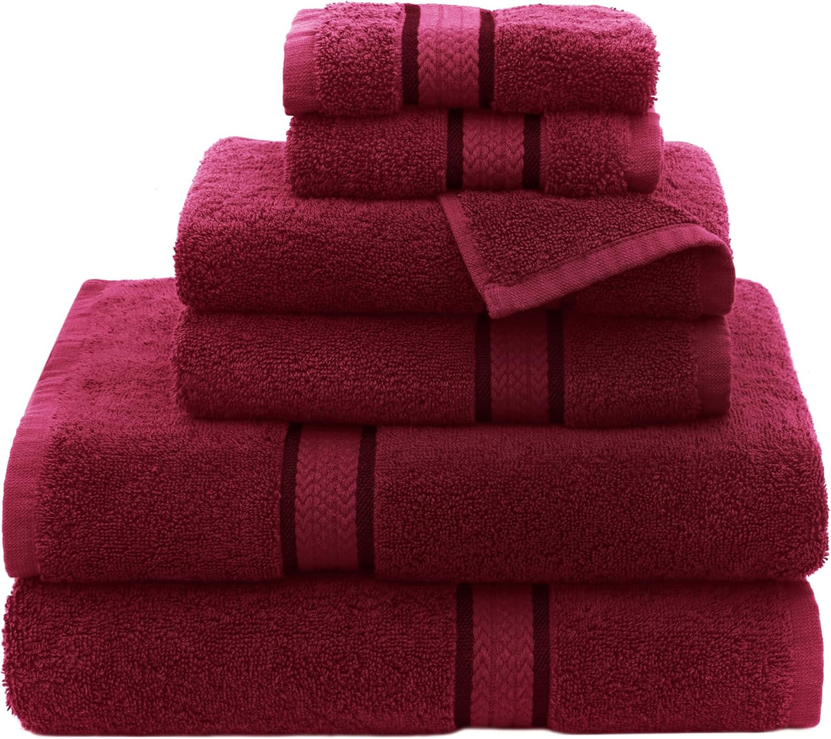 cotton craft ultra soft 6 piece towel set, main product view