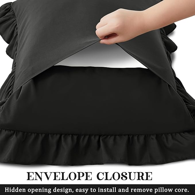 KKJIAF Ruffle Body Pillow Cases Set of 1, Ruffled Pillow Covers - Image 5