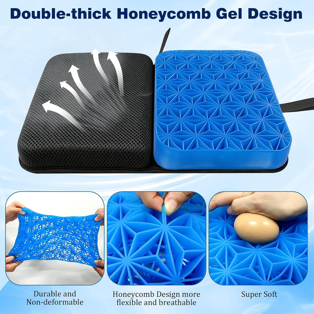 Honeycomb Gel Foldable Portable Seat Cushion for Airplane Travel Stadium