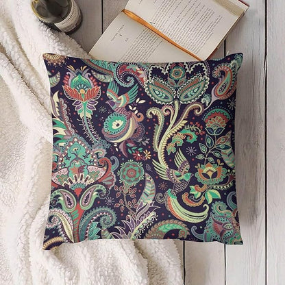 Boho Pillowcases Beautiful Floral Patterns in Traditional Geometric Ethnic Style - Image 4