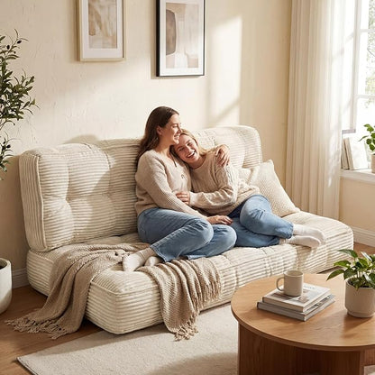 63 Inch Folding Sofa Bed Convertible Chair, 2-in-1 Convertible Boneless Sofa - Image 9
