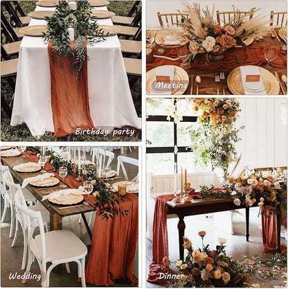 12 Pack 10Ft Cheesecloth Boho Gauze Table Runner - Image 6