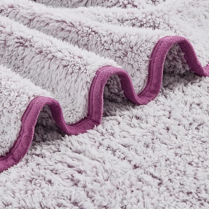 EMME Fleece Throw Blankets Soft Sherpa Plush Blankets - Image 6