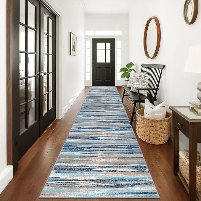 Modern Abstract Runner Rug 3x18 by lansny