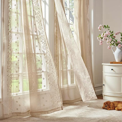 jinchan Winslow Sheer Curtains 96 Inch - Image 4