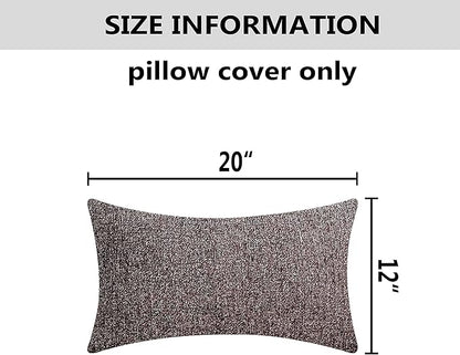 Home Brilliant Pillow Covers 12x20 Set of 2 Rectangular Throw Pillows Textured - Image 5