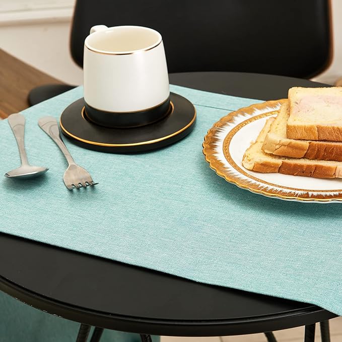 Mebakuk Linen Farmhouse Table Runner Large Burlap Style Soft and Waterproof - Image 6