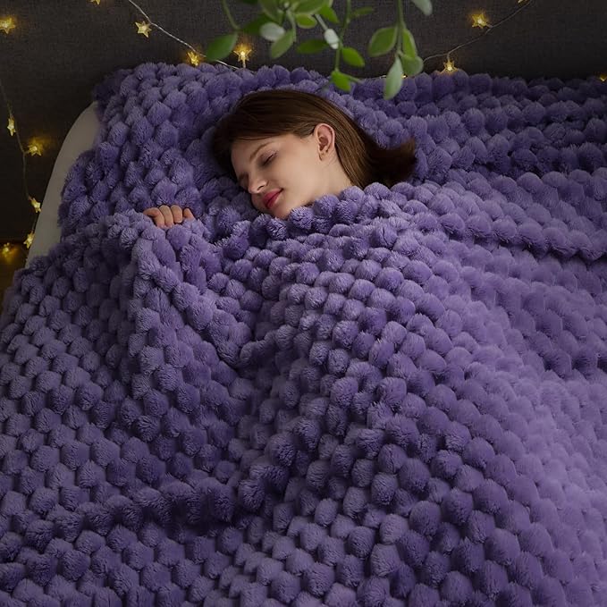 NEWCOSPLAY Super Soft King Blanket Lavender Premium Silky Flannel Fleece 3D by NEWCOSPLAY