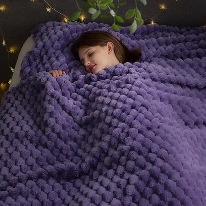 NEWCOSPLAY Super Soft King Blanket Lavender Premium Silky Flannel Fleece 3D by NEWCOSPLAY