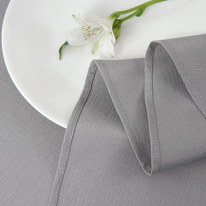 maxmill Round Linen Looking Textured Tablecloth Spill-Proof Wrinkle Free Soft - Image 8