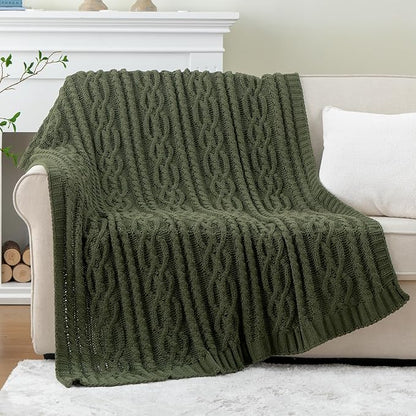 Battilo Olive Green Throw Blanket - Image 2