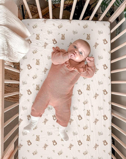 Bassinet Sheet for Baby Boy and Girl 2 Pack, Fitted Sheets for Rectangle - Image 4