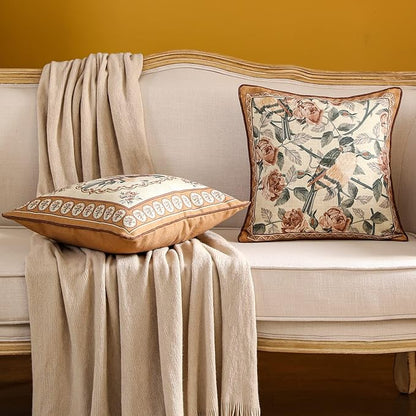 patdrea Designer Vintage Floral Throw Pillow Covers - Image 2