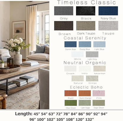 KOUFALL Grey Blackout Curtains 86 Inches Long - Image 2