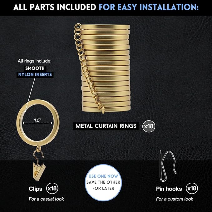 BlastHome® Luxury Curtain Rings – Premium Metal - Image 4