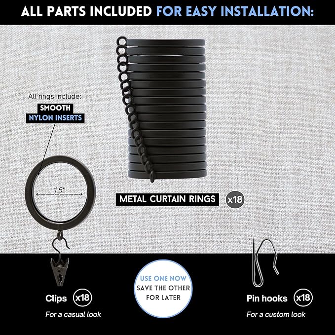 BlastHome® Luxury Curtain Rings – Premium Metal - Image 4