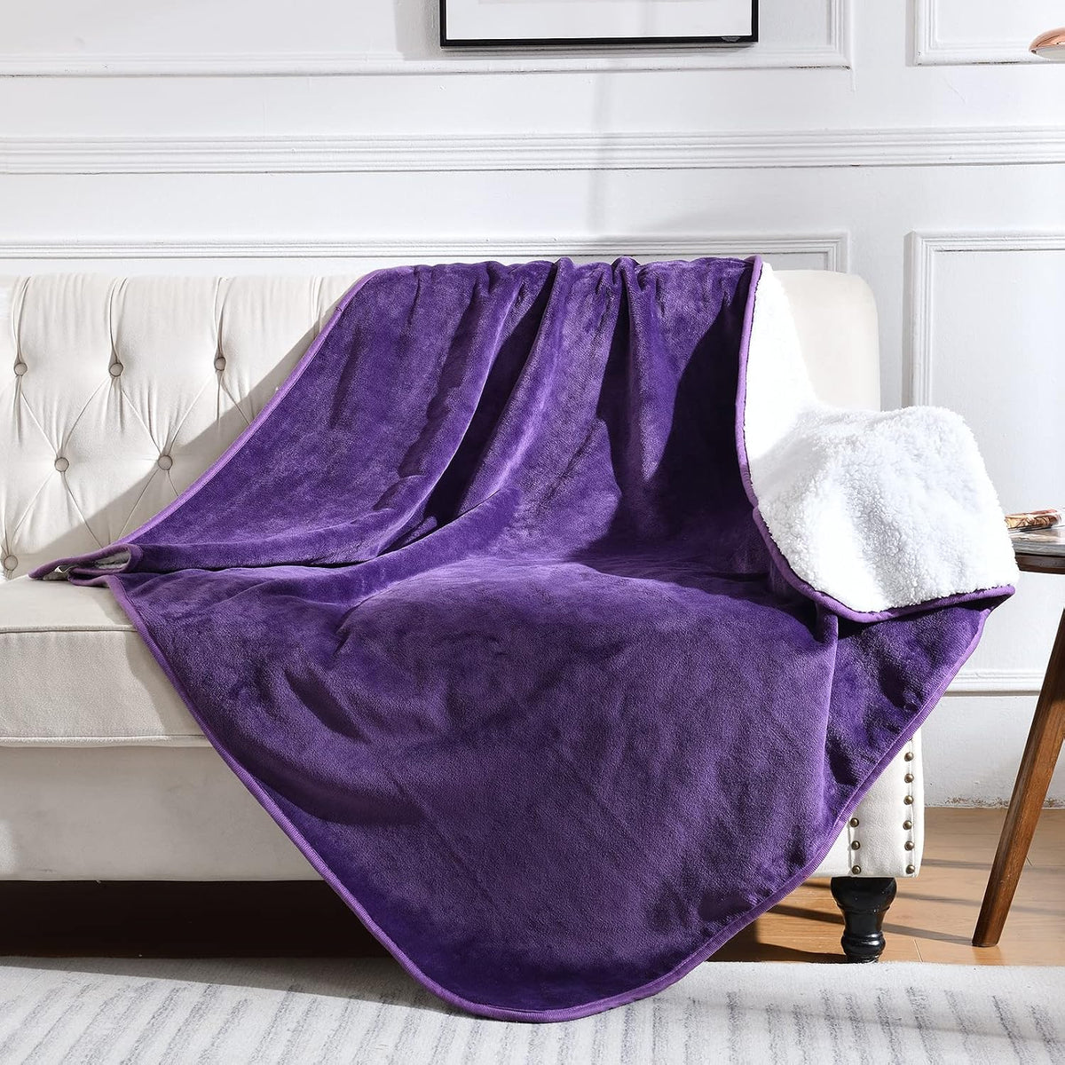 soft waterproof blanket for bed couch sofa, dark, main product view