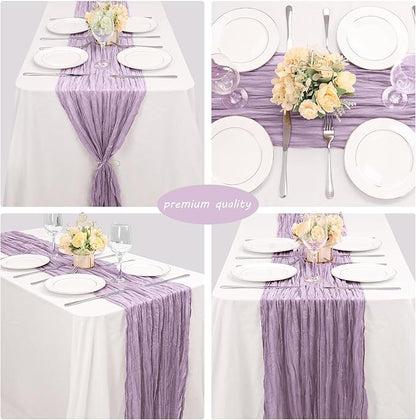 12 Pack 10Ft Cheesecloth Table Runner 35x120 Inch Boho Gauze Table Runner - Image 5