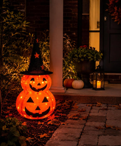 3FT Prelit Halloween Pumpkin Decoration, Pop Up Jack-o-Lantern