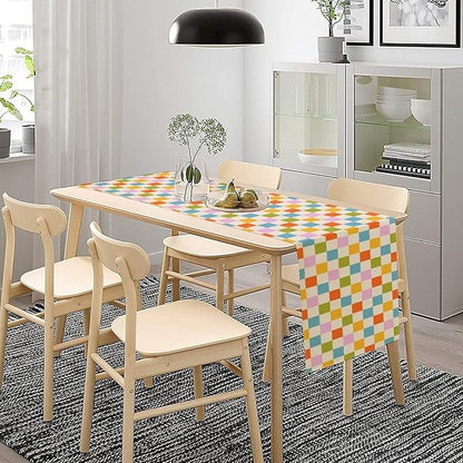 Retro Checkered Table Runner, 60s 70s Summer Seasonal Table Runners - Image 2