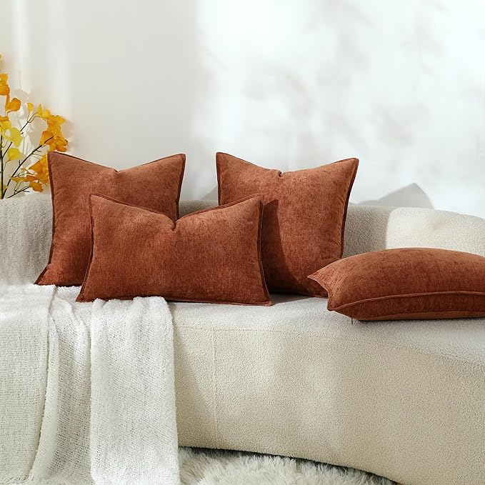 Stellhome Pack of 2 Soft Textured Throw Decorative Pillow Covers Square Accent - Image 6