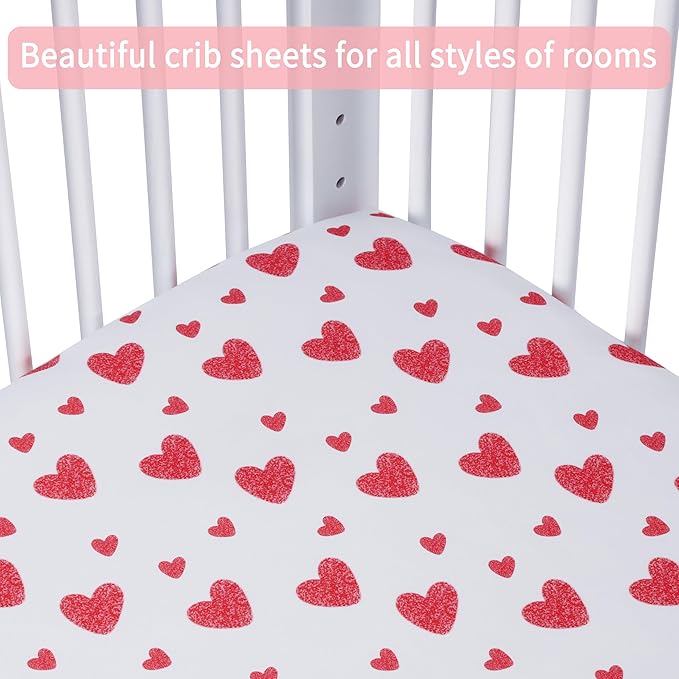 Baby Crib Sheets for Boys Girls, 2 Pack Fitted Crib Sheet for Standard Crib and - Image 4