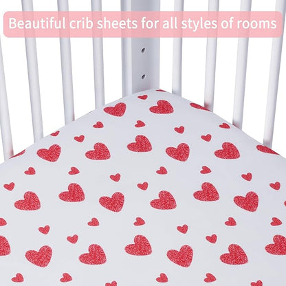 Baby Crib Sheets for Boys Girls, 2 Pack Fitted Crib Sheet for Standard Crib and - Image 4