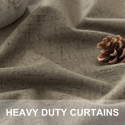 Brown Room Darkening Curtains 96 Inch Long - Image 3