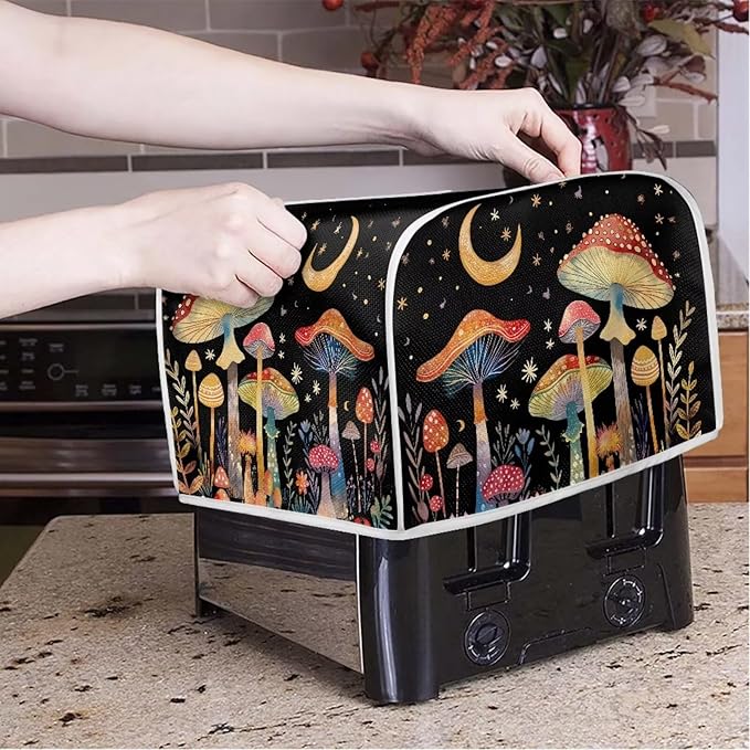 ZFRXIGN Mushroom Toaster Covers 2 Slice Toaster Dust Cover Moon Night Toaster - Image 2