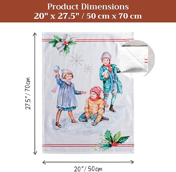 Maison d' Hermine Kitchen Towels Set of 3 100% Cotton 20" x 27.5" Reusable - Image 7