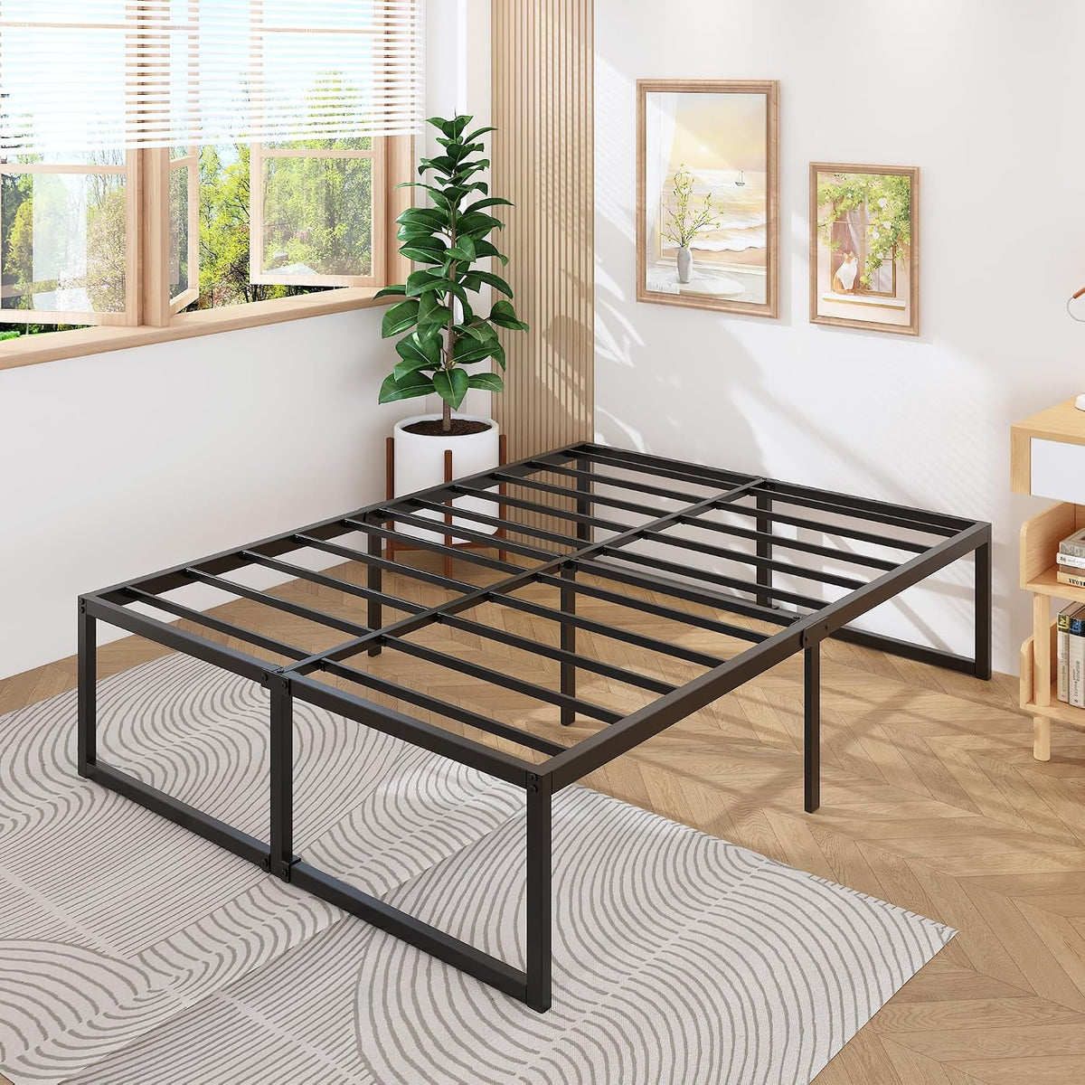 lutown-teen queen bed frame 18 inch with heavy, package contents