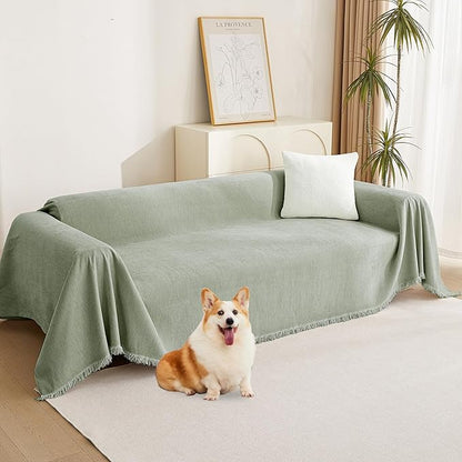 MYSKY HOME Chenille Sofa Slipcovers Sage Green Sofa Covers by MYSKYHOME