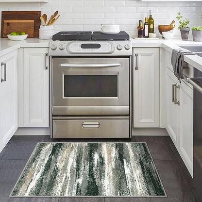 Modern Abstract Entryway Rug Indoor 2x3 Washable Rug Non-Slip Soft Small Area - Image 2