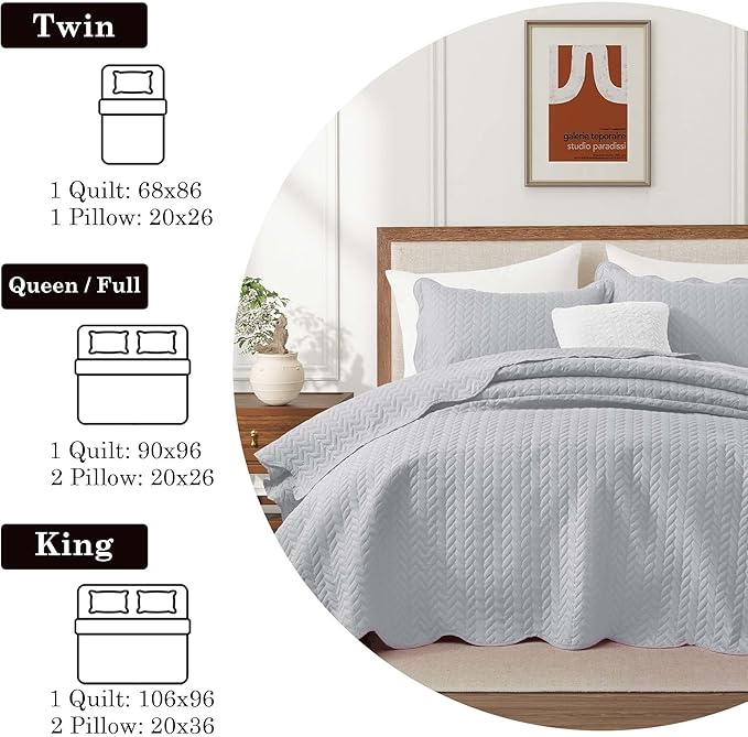 IR Imperial Rooms Queen Quilt Bedding Set Size + 2 Pillow Shams - Image 9