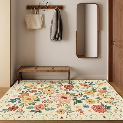 DUKINO 3x5 Area Rug, Floral Rugs - Image 4