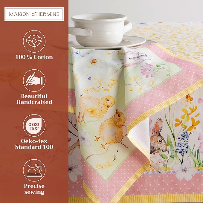 Maison d' Hermine Cloth Napkins Set of 4 100% Cotton Everyday Reusable Square - Image 2