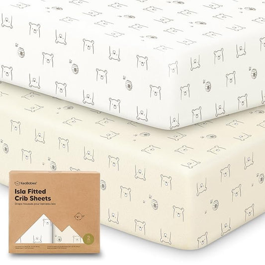 KeaBabies 2-Pack Baby Crib Sheets by KeaBabies