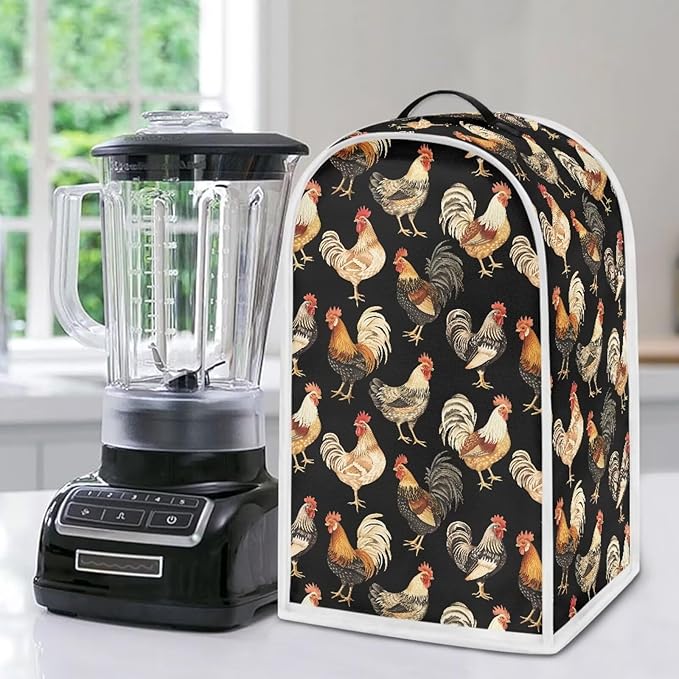 Chicken Rooster Print Blender Dust Cover, Stand Mixer or Coffee Maker Appliance - Image 5