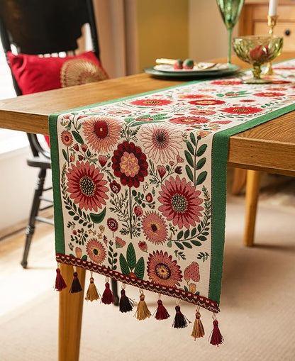 13×72 Inch Table Runner, Retro-Luxury Tassels Series - Image 5